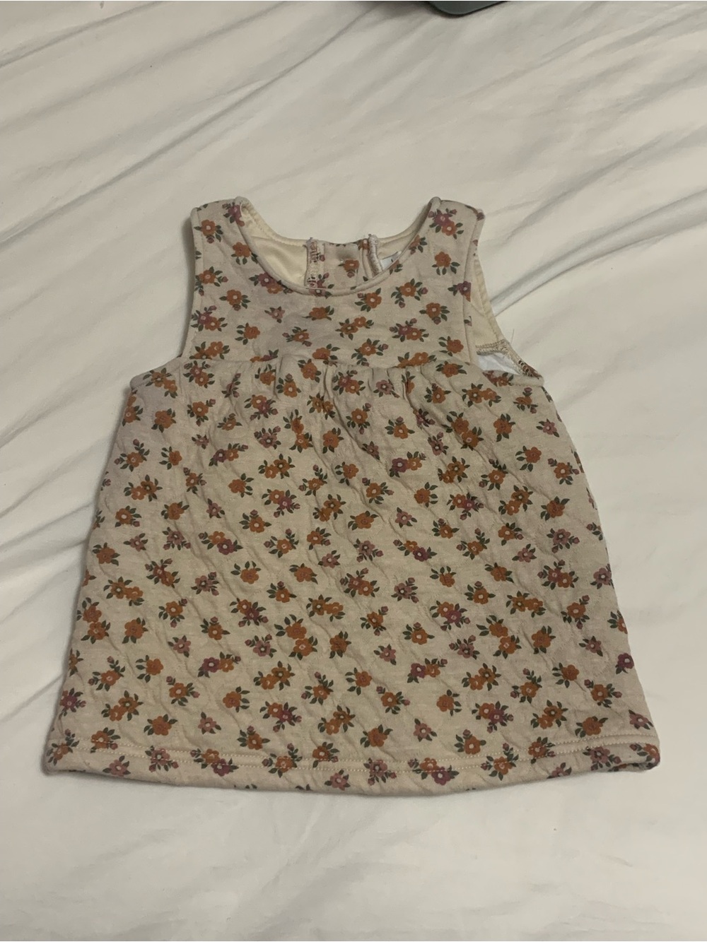 Kids Floral Sleeveless Top in Cream